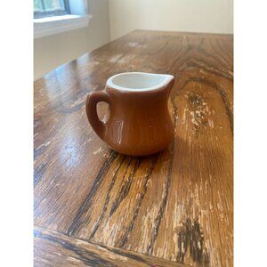Vintage H.P. Coors China 160 Brown & White Creamer